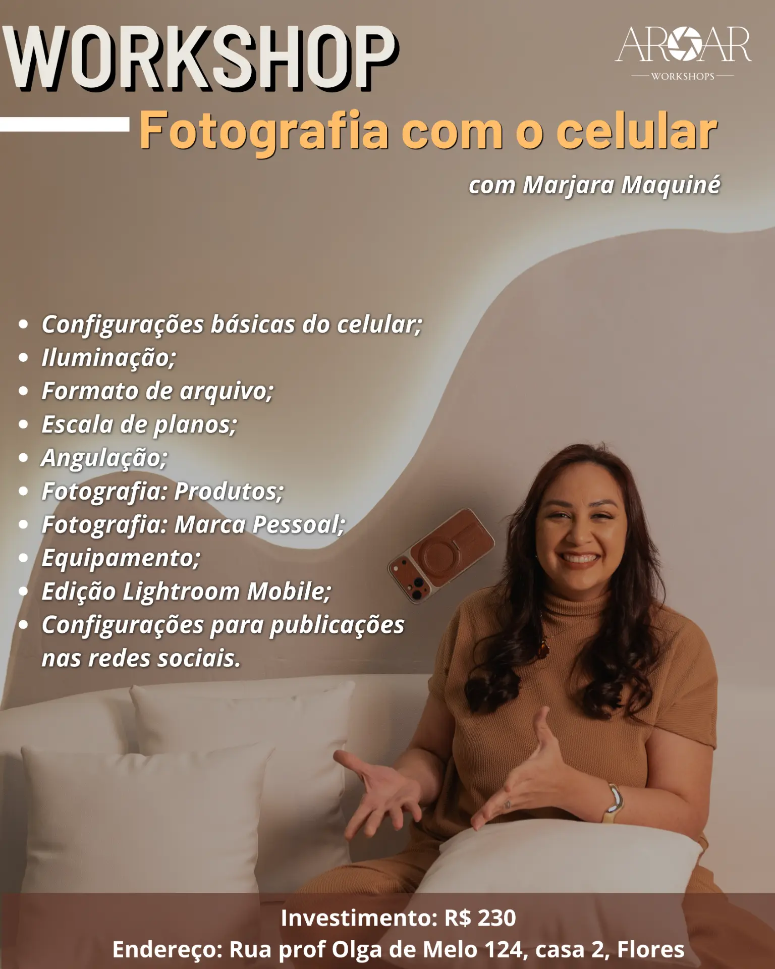 Banner do workshop Fotografia com o celular